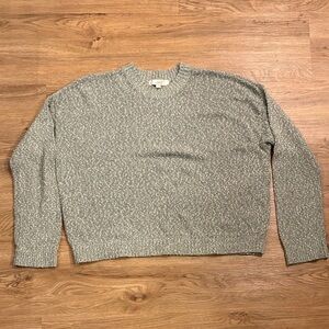 LOFT Heathered Green Knit Pullover